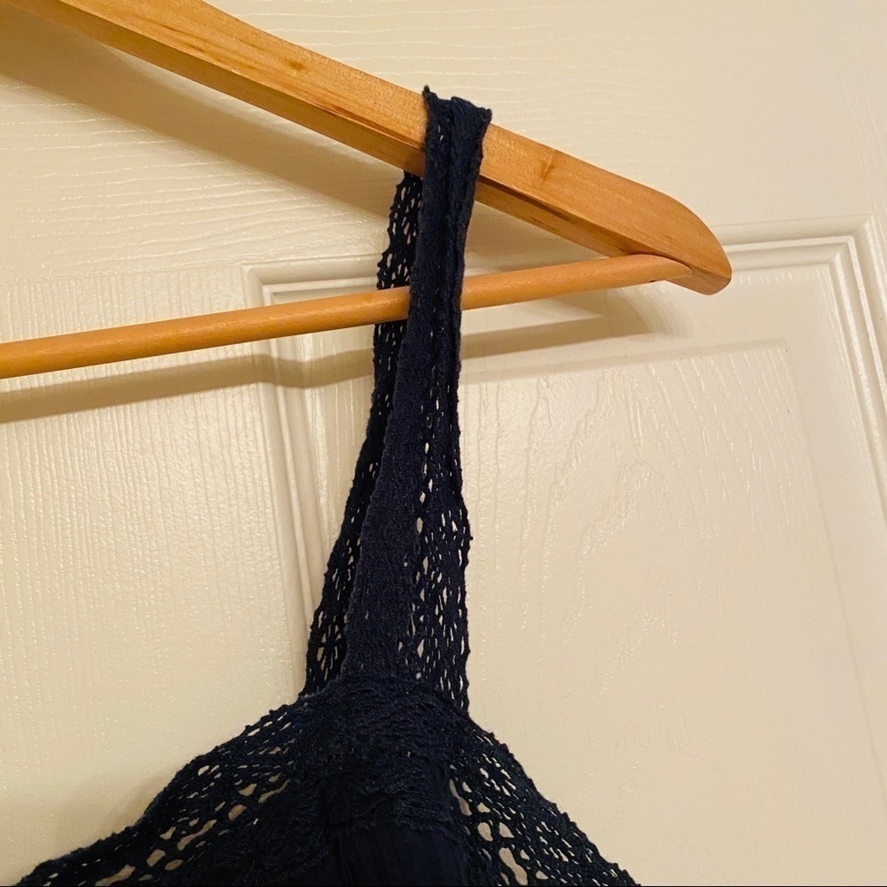 WILFRED Navy Blue Lace Trim Dress - Picture 3 of 7